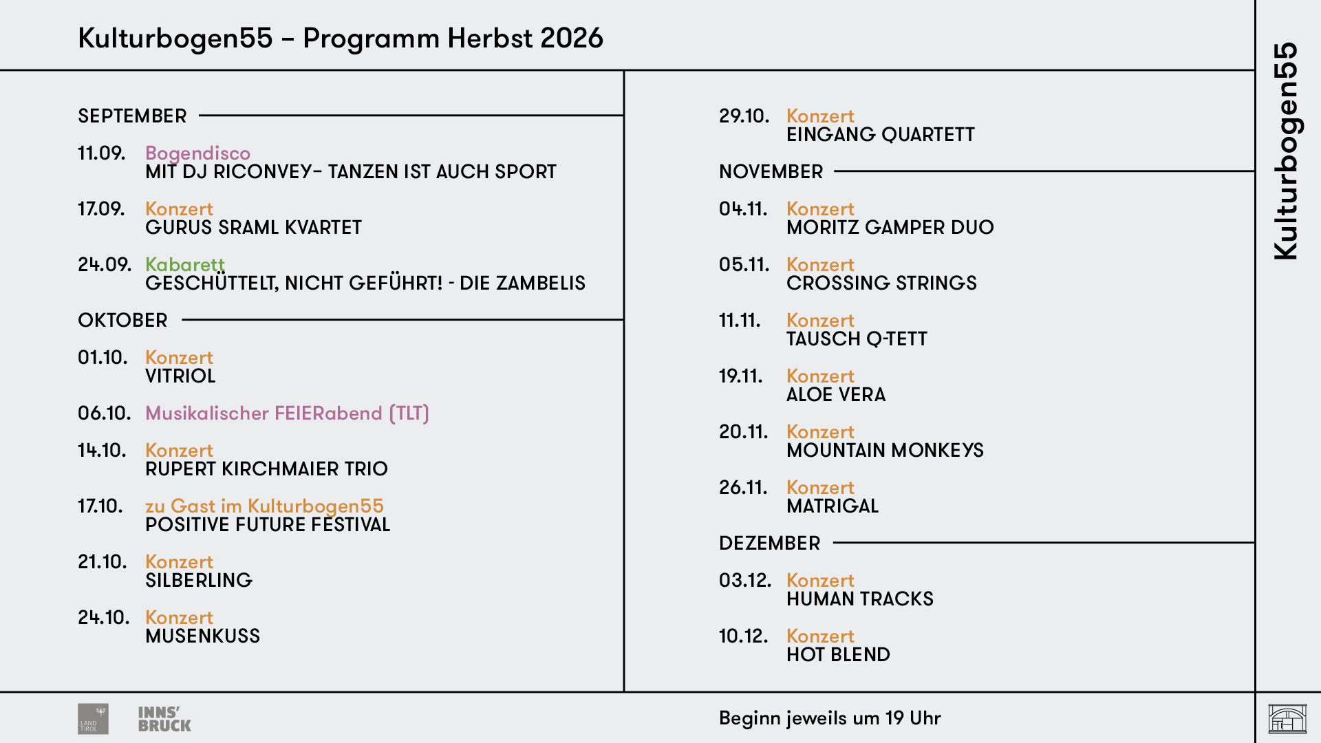 KB55 – Herbst 2026 – Programm
